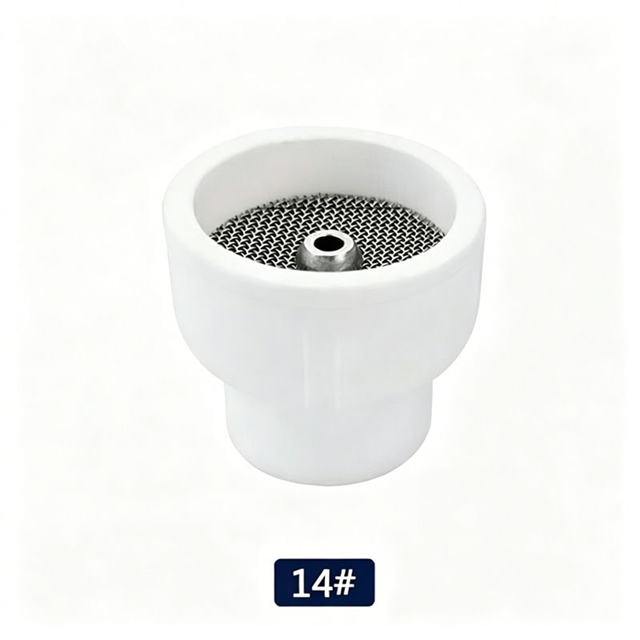 White ceramic nozzle with nets
