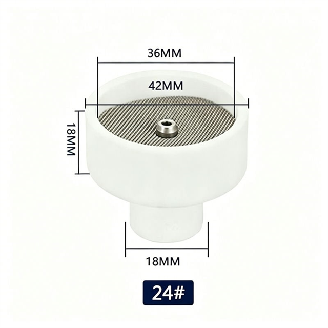 White ceramic nozzle with nets
